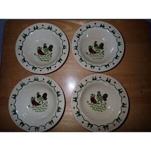 Homestead‎ Provincial Poppytrail Vernon Metlox Rim Cereal Bowl Chicken Rooster
